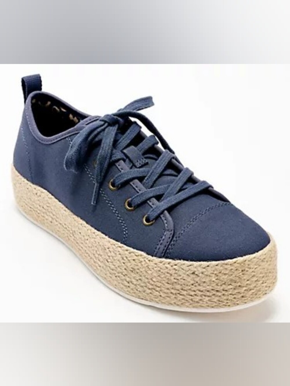 Skeechers Bobs Sesame Espadrille Women’s Navy Canvas  Platform Sneaker